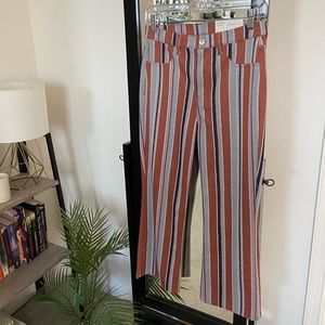 american eagle | striped skinny kick crop pants